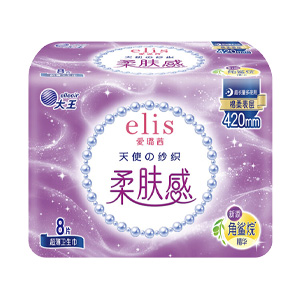 大王 夜用卫生巾 天使纱织系列 超薄棉柔420mm8片