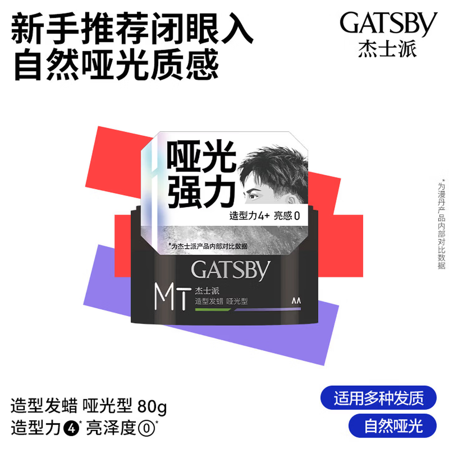 杰士派哑光造型发蜡80g
