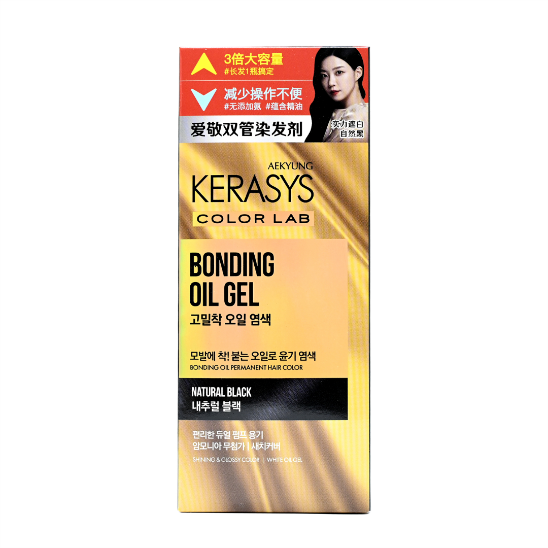 爱敬科娜洗丝炫彩持色染发剂250g自然黑