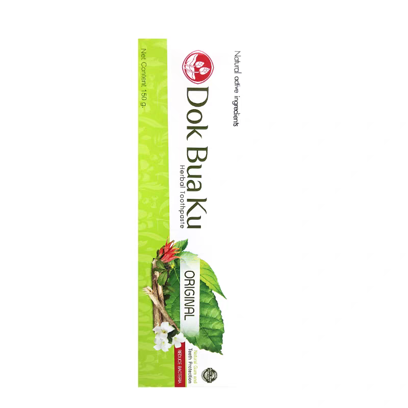 泰国双莲天然植物原味牙膏160g