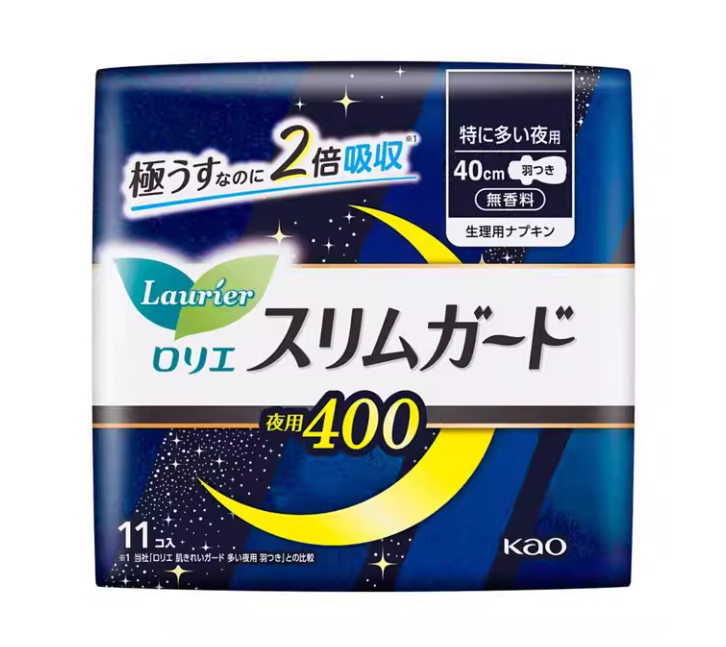 花王乐而雅零触感超丝薄超特长夜用40cm*11片